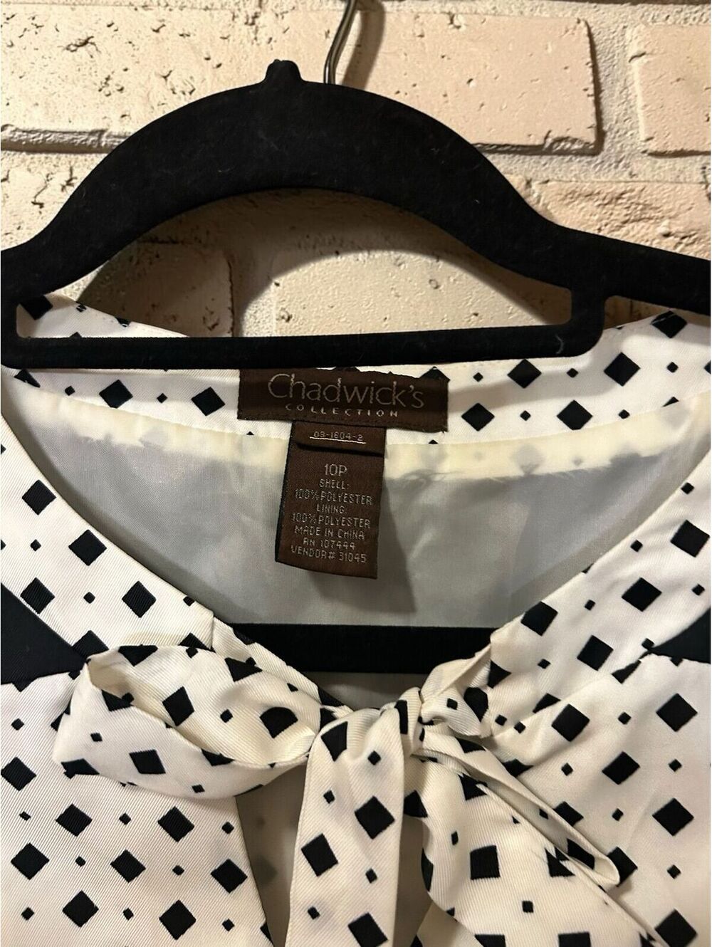 Vintage black and white dress